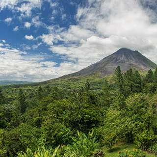 Arenal volcano and lake